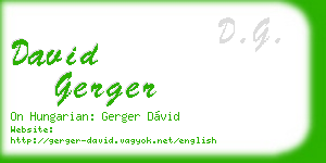 david gerger business card